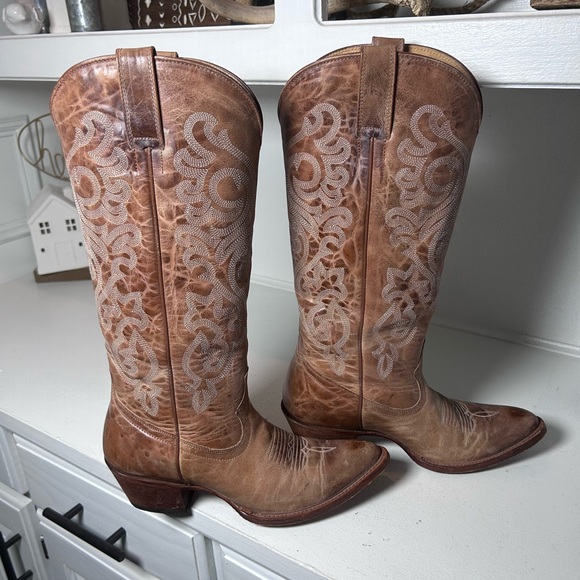 Shyanne Women’s Western Boots Size 8B Brown Leather Embroidered Cowboy Boots - Picture 2 of 8